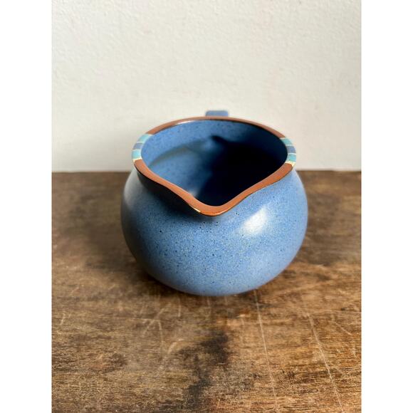 Vintage Dansk Mesa Petite Pitcher | Dansk Blue Ceramic Creamer, Made in Portugal - Picture 4 of 6